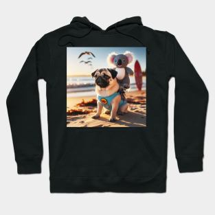 Pug Dog Portrait Hoodie